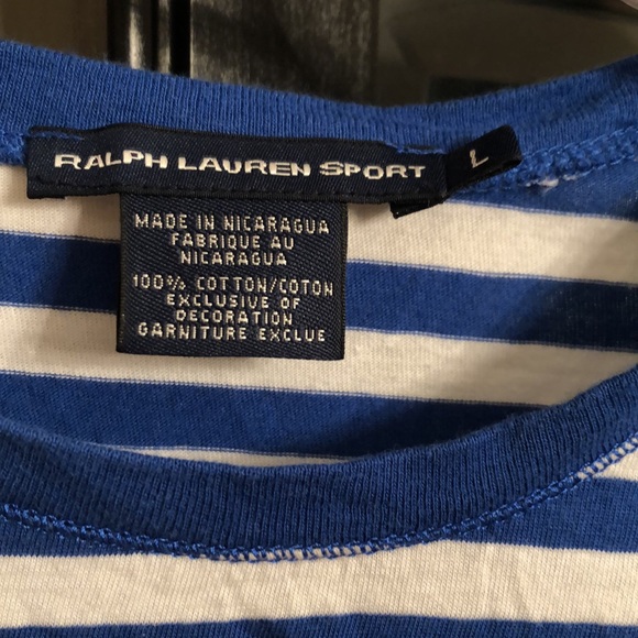 Ralph Lauren Sport striped 3/4 long sleeve L - Picture 3 of 10